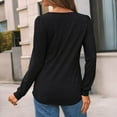 thumbnail image 5 of SUNBS Blouses for Women Business Casual Dressy Tops Crewneck Pleated Long Sleeve Shirts Trendy Clothes, 5 of 8