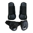 thumbnail image 1 of jinwen 4Pcs Horse Front Rear Hind Leg Boots, Equine Tendon Fetlock Protect Black XL, 1 of 9