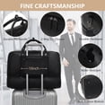 thumbnail image 4 of Bolso de fin de semana Wogarl de piel sintética para mujer y hombre, 40 L (negro), 4 of 8