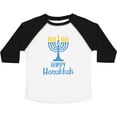 thumbnail image 3 of Inktastic Happy Hanukkah with Blue Menorah Boys or Girls Toddler T-Shirt, 3 of 5