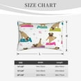 thumbnail image 4 of Uemuo Yoga Dogs Poses Print Throw Pillow Case – Cozy & Soft Cushion Cover, Hypoallergenic Pillow Case for Sleeping, Perfect for Women with Envelope Closure-14"x20", 4 of 6