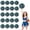 Color+Black, variant on Cheerleading Pom Poms 18 Pcs with Finger Holes, Cheer Pom Poms for Dance and Sports Events, Cheerleading Poms for Team Spirit and Festivals, Matches