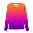 thumbnail image 4 of Hauts à Manches Longues pour Femmes Mode Décontractée Col en V Confortable Haut Imprimé T-Shirt Blouse Hauts à Col en V pour Femmes Hauts Décontractés Mode pour Femmes Hauts à Manches Longues, 4 of 4