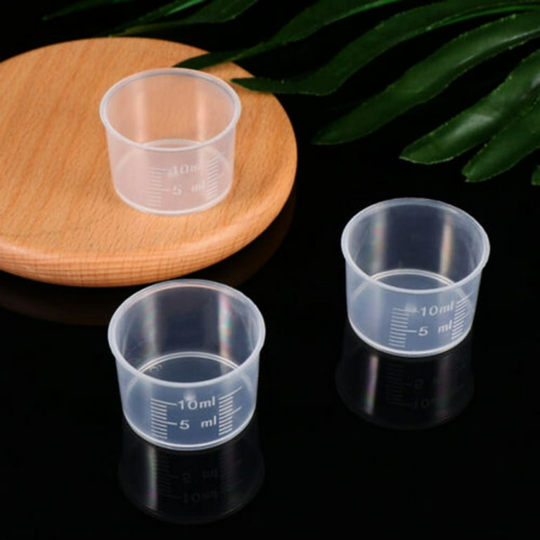 50Pcs 10ml Plastic Measuring Cup, Scale Cup, Transparent Laboratory Measurement