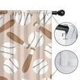 thumbnail image 4 of Blackout Kids Curtains,Beige Baseballs and Bats Pattern Childrens Insulated Curtains Set Of 2,Bedroom Essentials,Toddler Room Decor 42"x84", 4 of 5