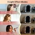 thumbnail image 5 of FUNTOUCH Arched Hollywood Vanity Makeup Mirror with Lights 12 Dimmable Bulbs White, 5 of 9