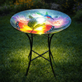 thumbnail image 2 of Outdoor Bird Bath, Solar Bird Bath, Butterfly Pattern, With Metal Stand, Attracts Birds, For Garden,Lawns,Patio, 2 of 7