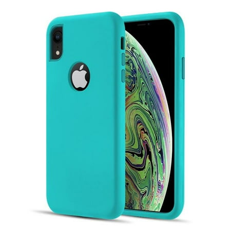 iPhone TCAIPXR-DMX-TLTL The Dual Max Series 2 Tone TPU & PC Cover Hybrid Protection Case for Iphohe XR - Teal &
