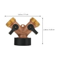 thumbnail image 3 of MasteelfCA Irrigation Hose Adapter Hose Sprinkling Tool Garden 2-Way Adapter (3/4" American style), 3 of 7