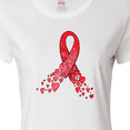 thumbnail image 4 of Inktastic Heart Health Awareness Red Ribbon Made of Hearts Women's T-Shirt, 4 of 5