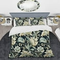thumbnail image 2 of DESIGN ART Designart "Green And White Paisley Garden Dream I" Damask bedding set with shams Twin, 2 of 5