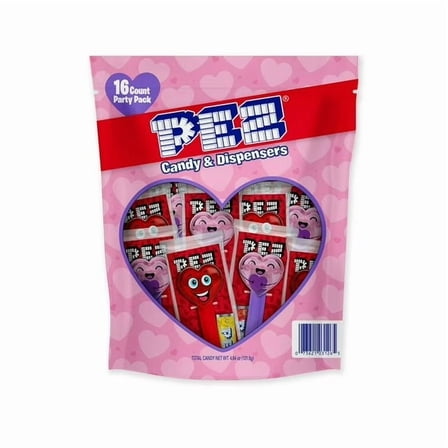 PEZ Valentines Party Pack Candy and Dispensers, 16 ct.