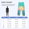 thumbnail image 4 of Lsque Retro Palm Beach Sunset Print Men's Pajama Pants, Lounge Pant - Comfortable Home Wear,Elastic Waistband, Stylish Design-XX-Large, 4 of 9