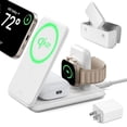 thumbnail image 1 of Estación de Carga 3 en 1 ESR Blanco con Cargador MagSafe Qi2 de 15W para Apple, 1 of 8