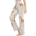 thumbnail image 3 of Women Pajama Pants Lounge Pants Long Stretch Comfy Sleepwear Cute Giraffe in Clouds, 3 of 7