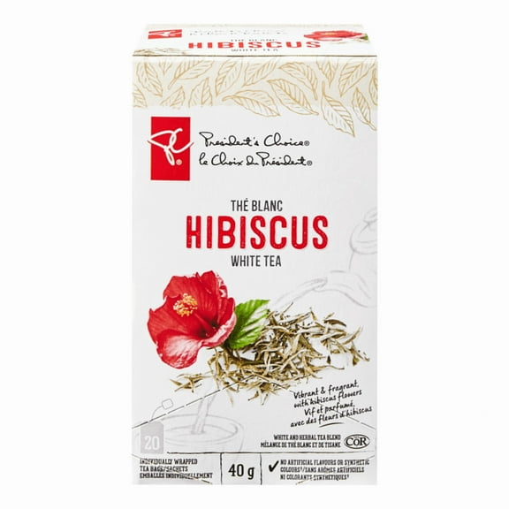 President's Choice Hibiscus White Tea, 20ct, 40g/1.4 oz