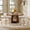 White4PCS, variant on Katboc 47" Ancient Round MDF Dining Table Set with 4/6 White Teddy Fleece Chairs, Farmhouse Water-Resistant for Kitchen & Dining Room