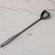 thumbnail image 5 of Juego de 4 cucharas de acero inoxidable con forma de flor para mezclar, cubiertos para té helado, postre, vajilla, accesorios de cocina (negro), 5 of 7