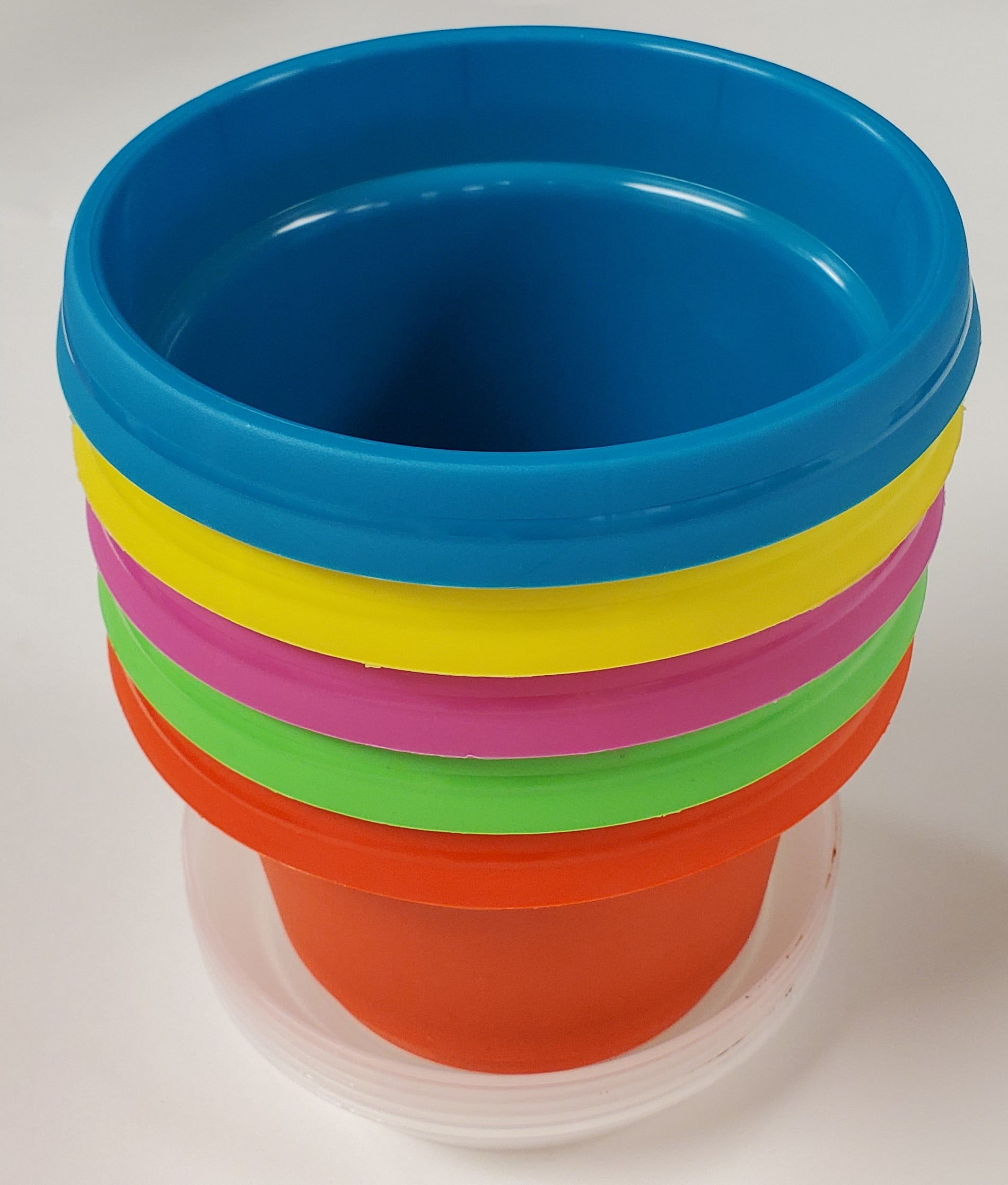 Case of 5 Austin Planter & Saucer 7 inch Multi Colors, Plastic Flower