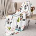 thumbnail image 4 of Throw Blanket for Couch Sofa and Bed, happy new year Raccoon Super Soft Plush Throw Blanket, Fuzzy Cuteness Comfy Warm Washable Flannel Blanket & Throws for All Season 40"x30", 4 of 7