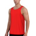 thumbnail image 2 of Xecao Red Men's Tank Top Workout Quick Dry Sleeveless Gym Jogging Muscle Shirts Summer Swim Beach Tops, 2 of 9