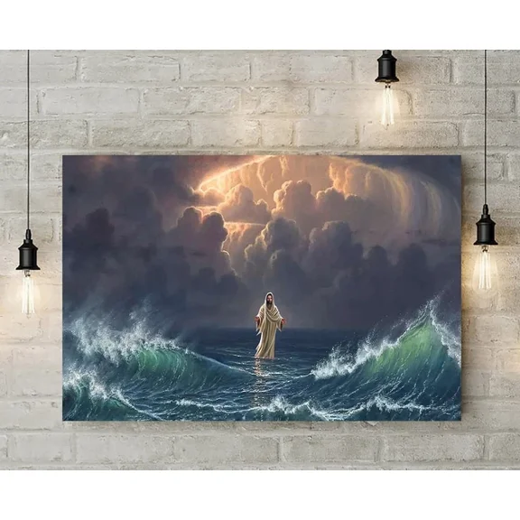 Kna Prints - Poster Standard Poster Jesus Christ Walks On Water_4483, UNFRAMED-8x12