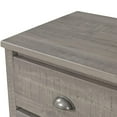 thumbnail image 5 of Camaflexi Baja Wood 2 Drawer Nightstand with Metal Pulls, Driftwood Gray, 5 of 6