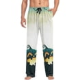 thumbnail image 4 of Halloween Pumpkins Moonlight Men's Pajama Pants, Soft and Comfortable Lounge Sleep Bottoms with Pockets, Men's Sleepwear with Custom Print, Small, 4 of 7