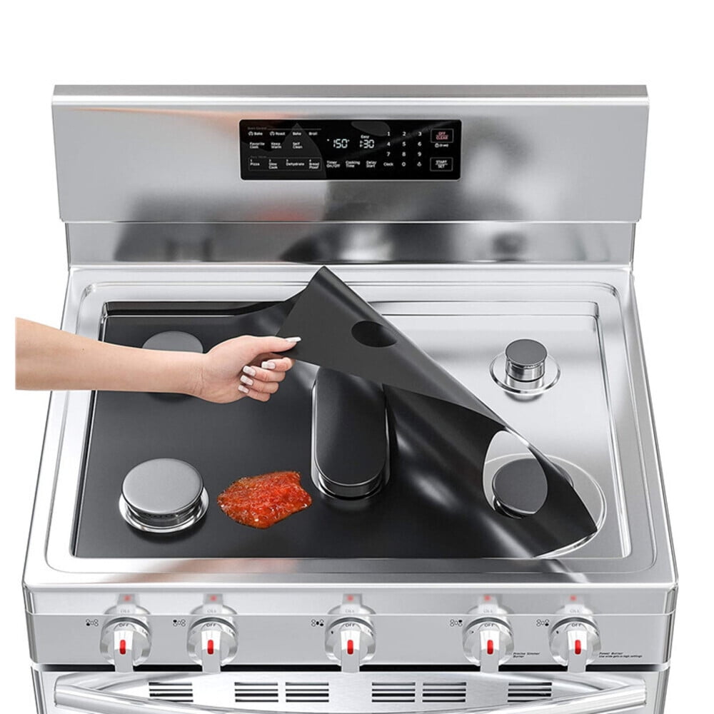 Voshy Stove Burner Covers, Gas Stove Top Protector Liner, Stove Cover for Samsung, Universal Gas Range, Reusable, Non-Stick, Easy to Clean, 24 x 16 in