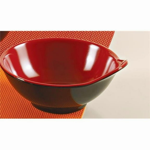 Yanco CR-3545 10 oz Two-Tone Sauce Bowl, Black & Red - 4.5 x 1.75 in. - Pack of 48