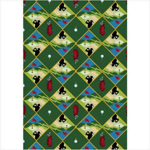 Spike N Tee 7 ft.8 in. x 10 ft.9 in.  WearOn Nylon Machine Tufted- Cut Pile Sports Rug