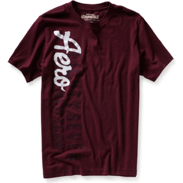 Camiseta gráfica Aeropostale 87 para hombre, roja, pequeña