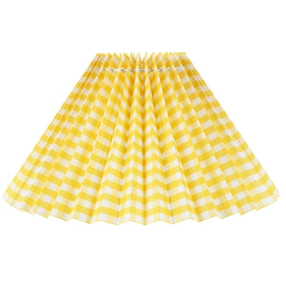 ORDDIART 1Set Table Lamp Fabric Shade for Living Room in Yellow Color 9.4x6.3in