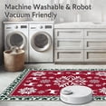 thumbnail image 5 of ODIKA 4'x6' Machine Washable Non-Slip Area Rug, Snowflake Medallion and Reindeer Parade with Nordic Motif Borders High Traffic Rug, Red, 623235, 5 of 5