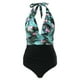 thumbnail image 3 of WILLBEST Traje de Baño de Dos Piezas para Mujer, Traje de Baño de Cintura Alta con Lazo En La Espalda, Monokini Cruzado En La Parte delantera, Traje de Baño de 1 Pieza, 3 of 4