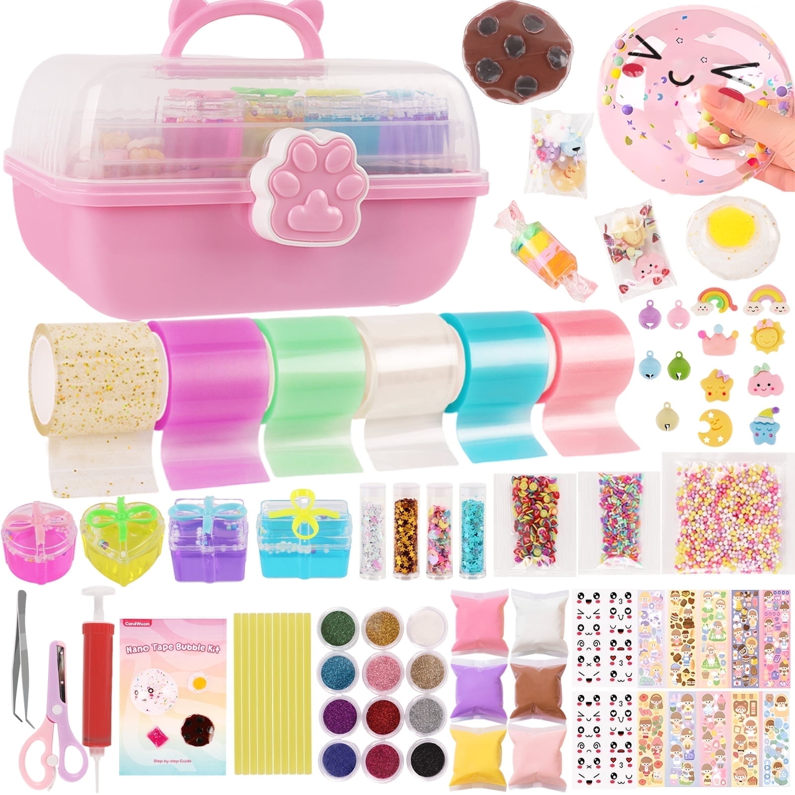 62Pcs Nano Tape Bubbles Set, 3M Nano Double Sided Tape, 2 Rolls