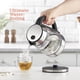 thumbnail image 3 of Hervidor eléctrico Speed-Boil para café y té, caldera de agua de 1,7 l, 1500 W, vidrio de borosilicato, fácil de limpiar, apertura ancha, apagado automático, mango de tacto fresco, luz LED. rotación, 3 of 5
