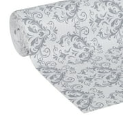 Smooth Top EasyLiner Shelf Liner, Grey Damask 12 x 10 Roll
