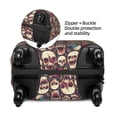 thumbnail image 4 of Lsque rock record music Skull Printed Luggage Cover, Travel Luggage Protector,Scratch and Dirt Resistant, Fits 18-32 Inch Luggage - Small, 4 of 9