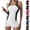 #099 White, variant on Felirenzacia Women's Boyleg One Piece Swimsuit, Color Block Tummy Control Solid Athletic Full Coverage Bathing Suit,White,S