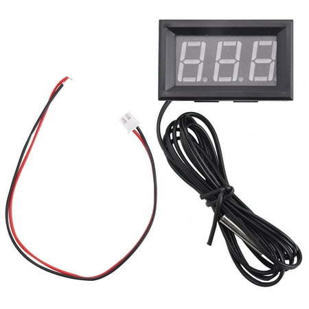 

DC 5 - 12 V - 50 - 110 degree C Digital thermometer Thermometer Refrigerator Temperature detector with probe [parallel imported item] Blue