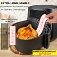 thumbnail image 3 of 2pcs Sling de Pan de Silicona para Horno, Alfombrillas para Hornear Antiadherentes Fáciles de Limpiar, Forro para Bandeja de Hornear con Mangos Largos, Accesorios para Hornear Pan de Masa Madre, Rojo, 3 of 6