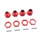 thumbnail image 5 of Adaptador de transmisión para bujes de rueda hexagonal de coche RC, 4 unidades, aleación de aluminio, accesorio de actualización, escala 1:8 Rojo, 5 of 9