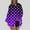 Purple, variant on CLOISE Sweatshirt Women Polka Dots Oversized Sweatshirts Crew Neck Long Sleeve Hoodies Shirts Black Drop Shoulder Tops Fall Tunic Y2k Outfits XL