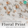 thumbnail image 5 of NICETOWN Ruffled Valance Curtain for Window, Linen Floral Valance Shabby Chic Small Window Treatment for Kitchen, Farmhouse Light Filtering Rod Pocket Valance Curtains, Yellow, 52"x18", 1 Panel, 5 of 10