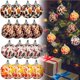 thumbnail image 5 of Yuarrent 16 Uds. De bolas colgantes de otoño, bolas colgantes envueltas en tela, adornos colgantes de otoño para decoración de fiesta de Acción de Decoración del hogar Yuarrent HA037762-00, 5 of 6