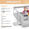 thumbnail image 6 of Babyeap Baby Playpen With Mat,50"x50"Play Pen for Babies and Toddlers,Play Yard With Gate for Indoor Outdoor,Light Gray, 6 of 7