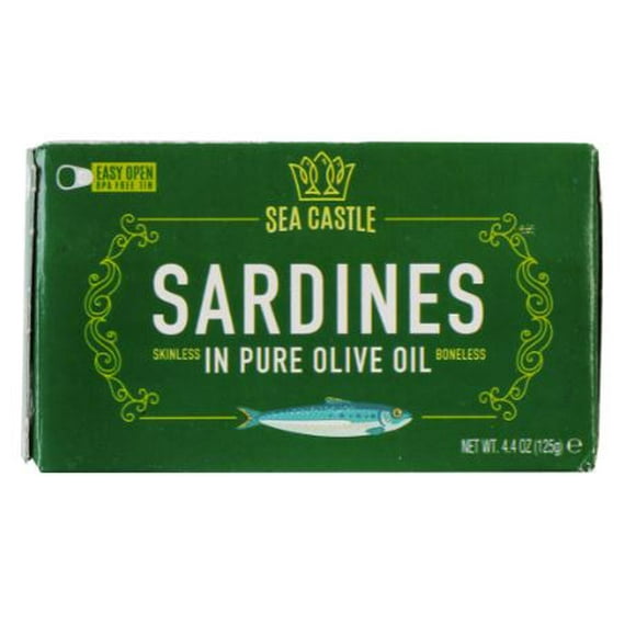 Sardines In Olive Oil Skinless & Boneless KPY, Sea Castle Sardines In Olive Oil Skinless & Boneless KPY