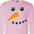 thumbnail image 4 of Inktastic Snowman Face Long Sleeve T-Shirt, 4 of 5