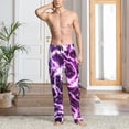 thumbnail image 2 of Sikiie Blue Lightning Pajama Pants Men, PJ Bottoms, Sleep & Lounge Pants-Large, 2 of 6